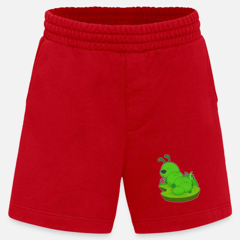 Beignet chenille - Short bio épais fabriqué en UE - rouge