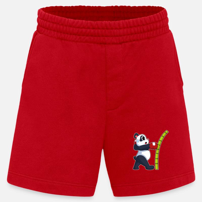 Panda Boxer Boxhandschuhe Boxen - Heavyweight Shorts - made by SPREAD  - Rot