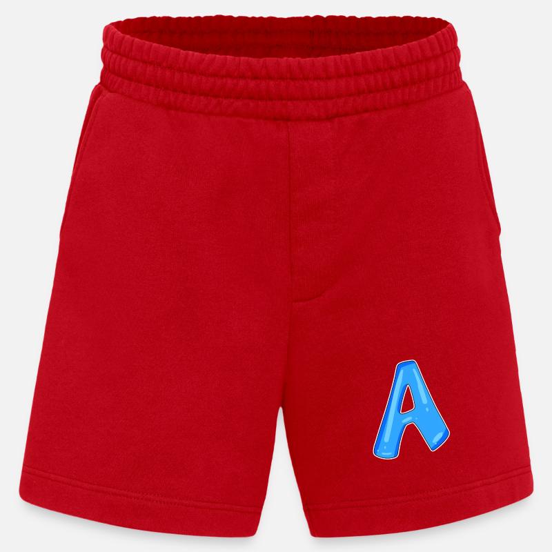 point A Initial point - Heavyweight Shorts - made by SPREAD  - red