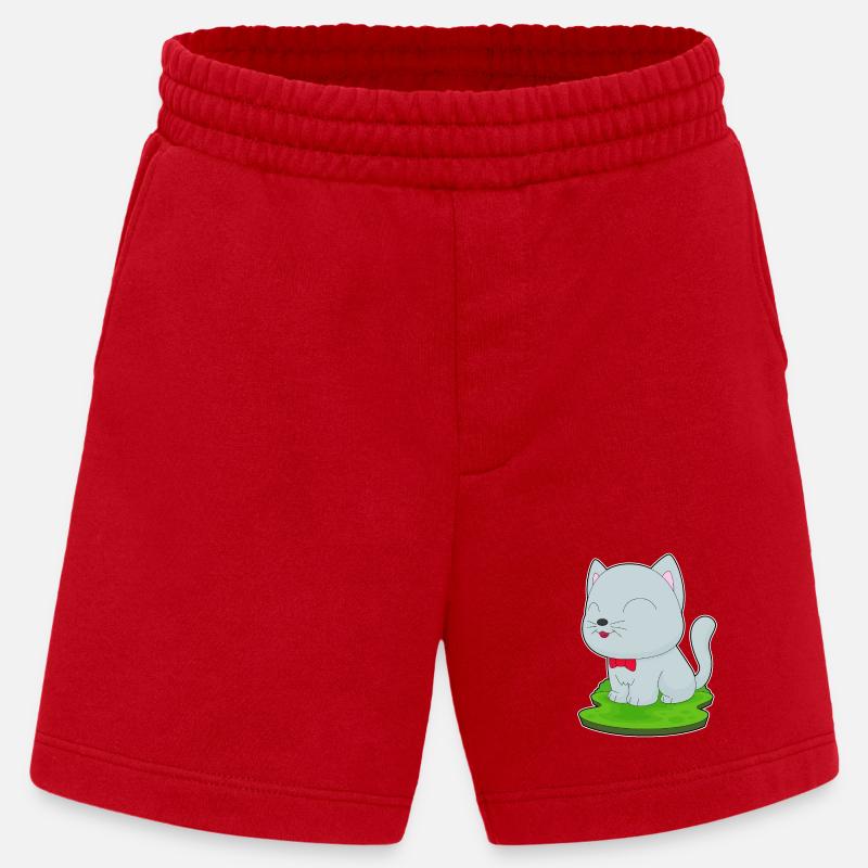 Katze Fliege - Heavyweight Shorts - made by SPREAD - Rot