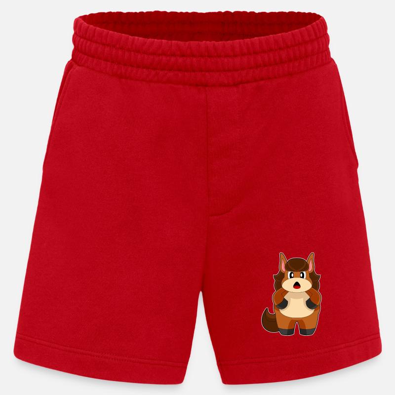 Pferd Dick - Heavyweight Shorts - made by SPREAD  - Rot