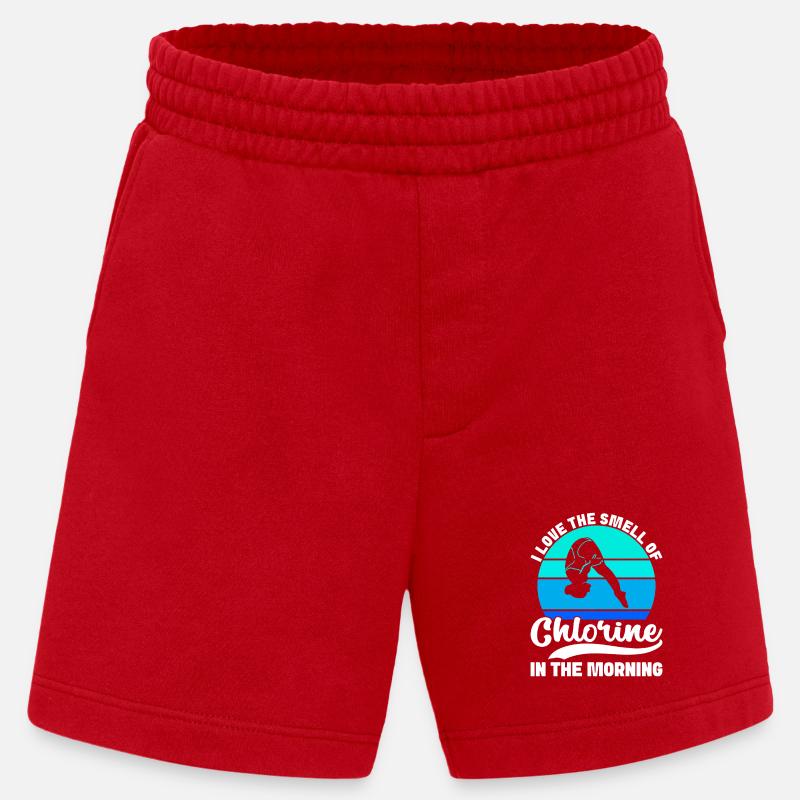 Plongeoir - Short bio épais fabriqué en UE - rouge
