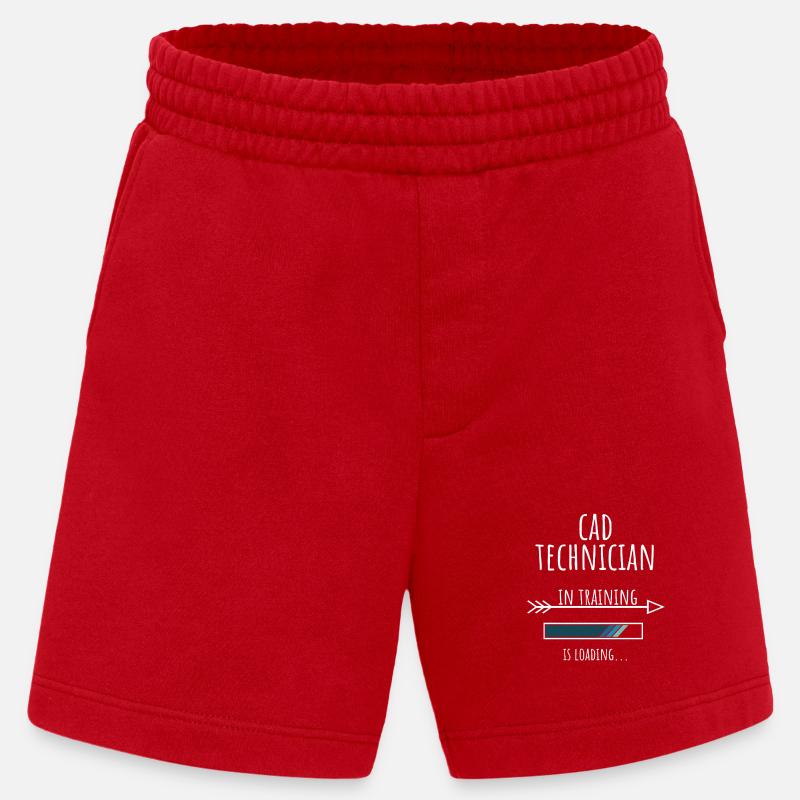 Gift Profession Training CAD Technician - Heavyweight Shorts - made by SPREAD  - red