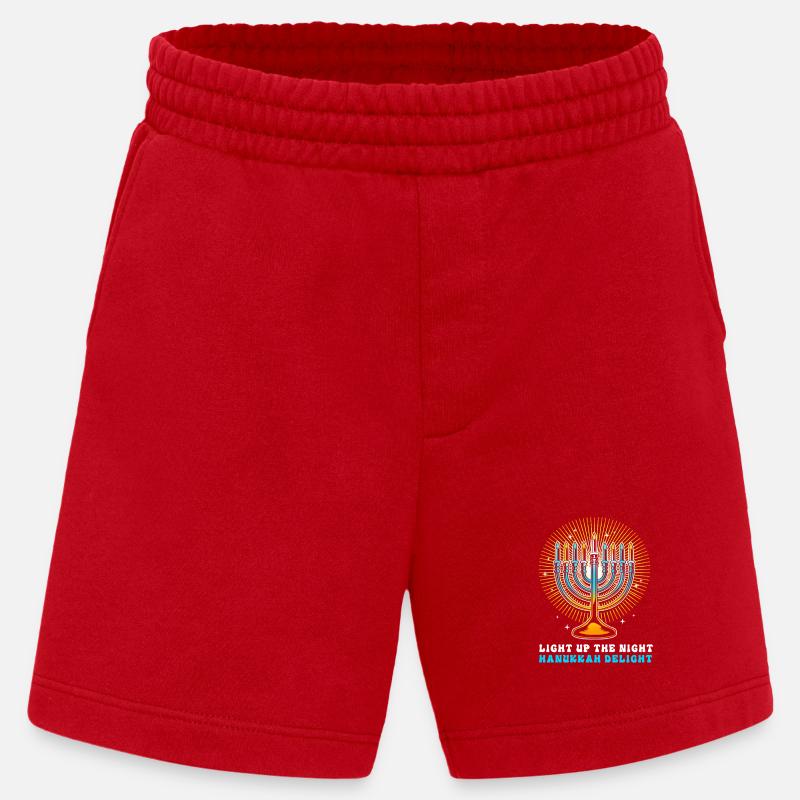 Hanoukka Hanoukka Hanoukka - Short bio épais fabriqué en UE - rouge