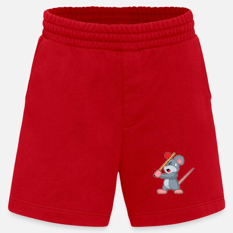 Maus Cricket Cricketschläger - Heavyweight Shorts - made by SPREAD  - Rot
