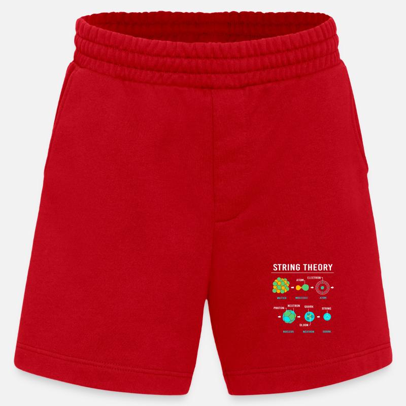 Quantenphysik Quanten Physik Quantensprung - Heavyweight Shorts - made by SPREAD  - Rot