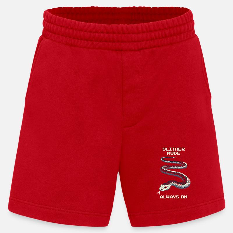 Slither Mode immer an | Schlange Mindset - Heavyweight Shorts - made by SPREAD  - Rot
