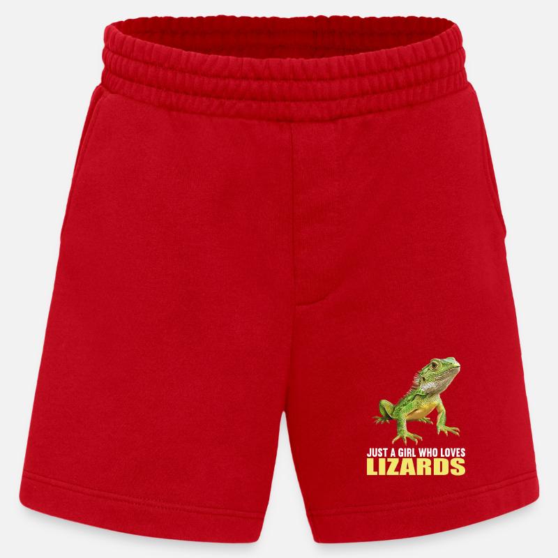 Eidechsen Eidechse - Heavyweight Shorts - made by SPREAD  - Rot