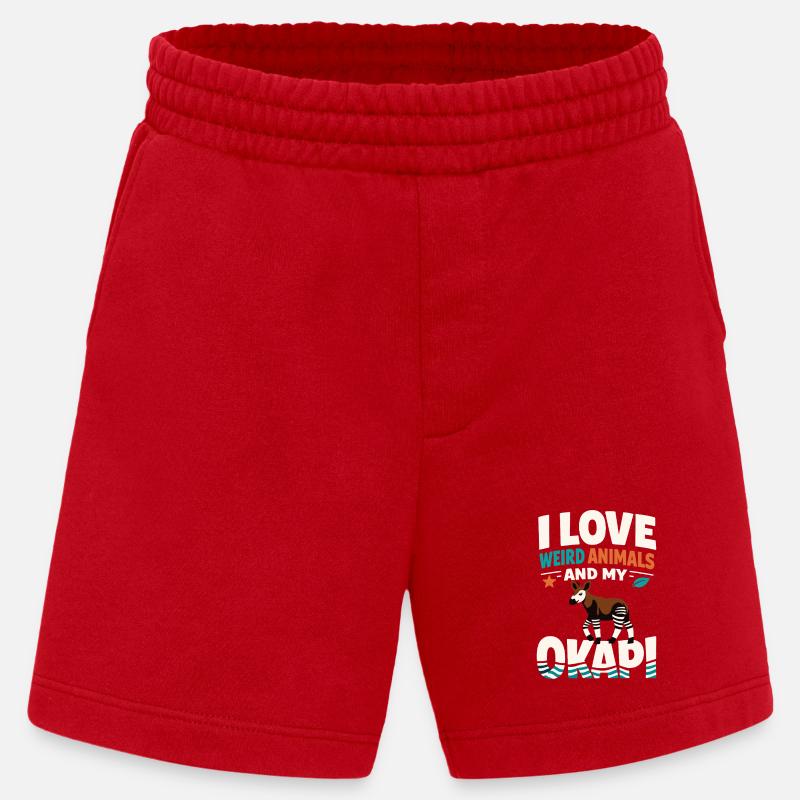 Okapi-liebhaber Okapi-tier Seltene Tierweltliebe - Heavyweight Shorts - made by SPREAD  - Rot