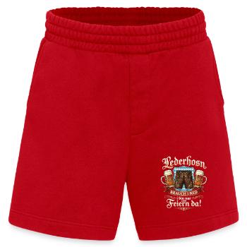 Trachtenshirt Herren Trachten T-Shirt bayerisch - Heavyweight Shorts - made by SPREAD  - Rot - Vorne