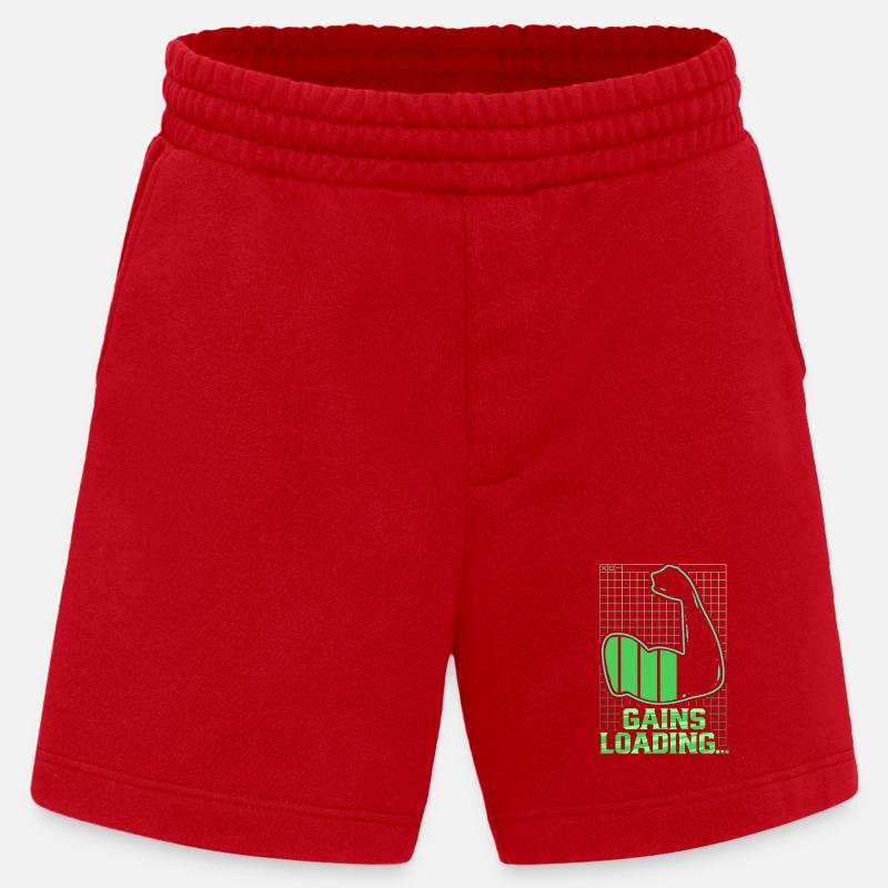 Biceps Biceps Training Gym Gains Loading - Heavyweight Shorts - made by SPREAD  - red