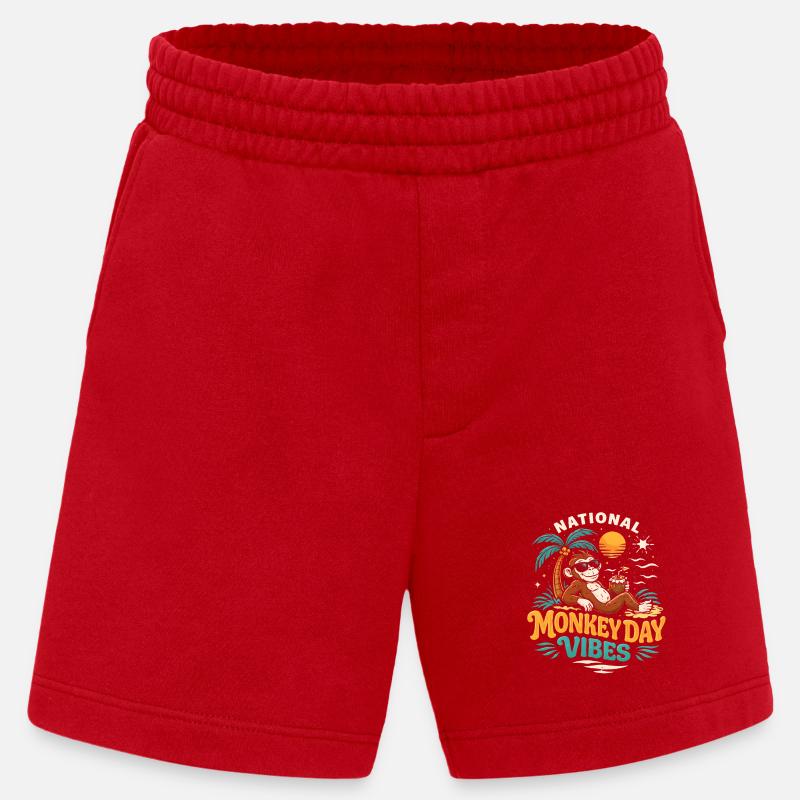 Monkey Day Monkey Day - Heavyweight Shorts - made by SPREAD - red
