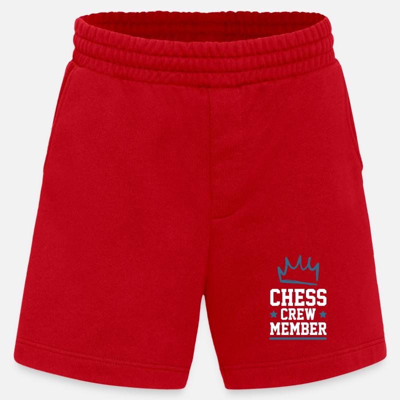 Équipe d’échecs - Short bio épais fabriqué en UE - rouge