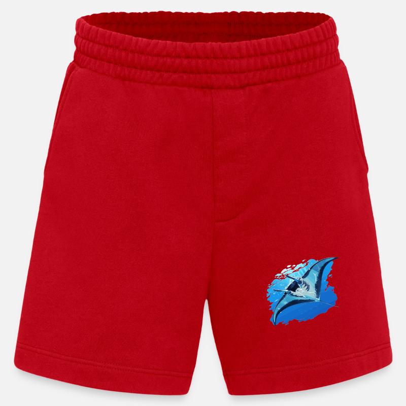 Rays Manta Rays - Heavyweight Shorts - made by SPREAD  - red