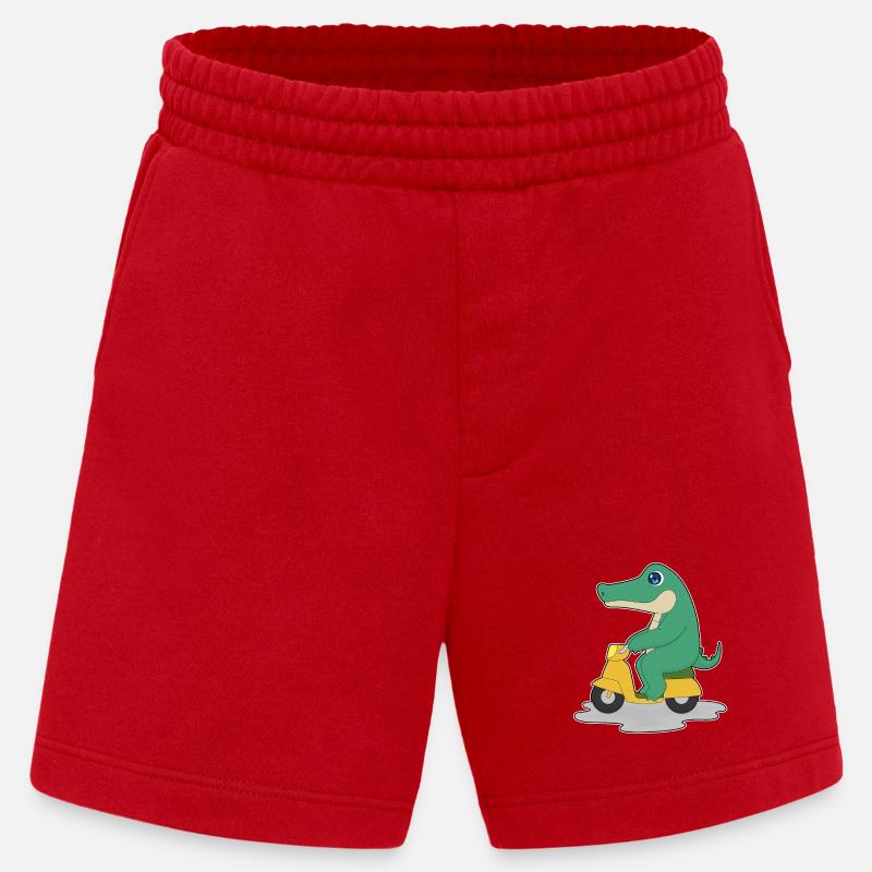 Krokodil Motorroller - Heavyweight Shorts - made by SPREAD - Rot