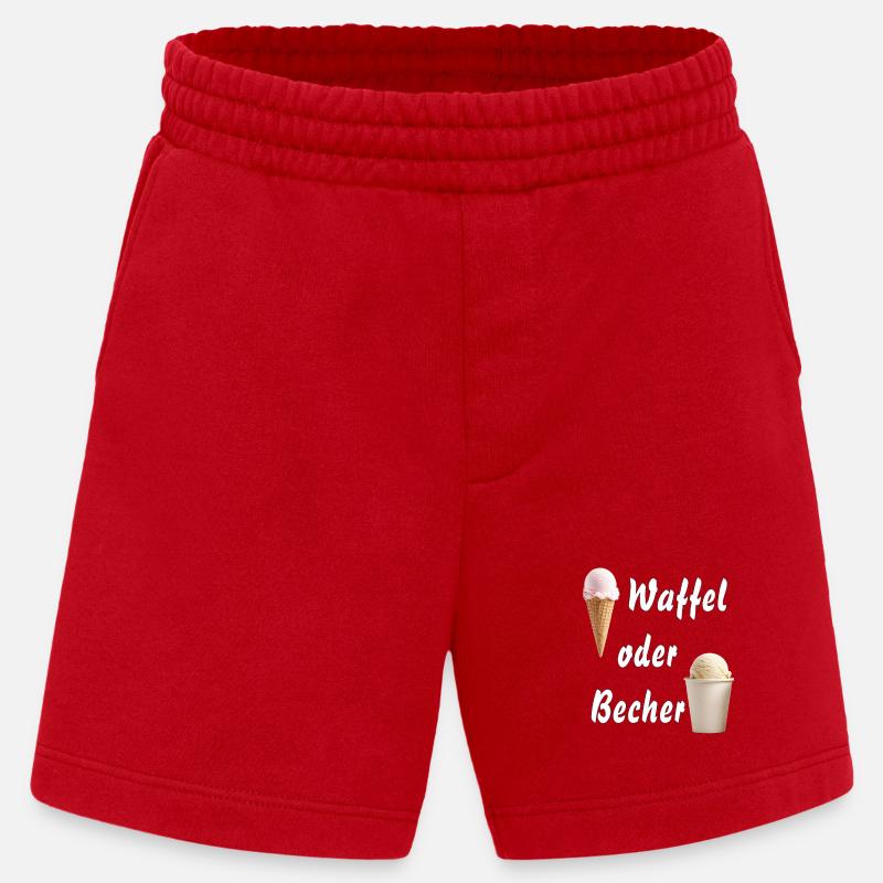 EIS WAFFEL ODER BECHER - Heavyweight Shorts - made by SPREAD - Rot
