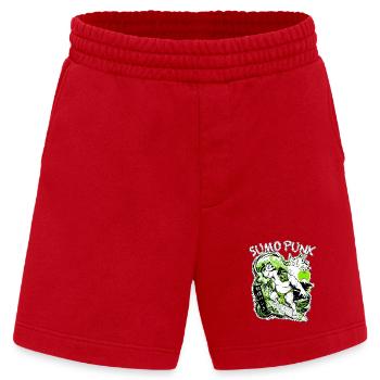 SUMO PUNK Light Green Cyberpunk Neo Ukiyo-E Japan - Heavyweight Shorts - made by SPREAD  - Rot - Vorne