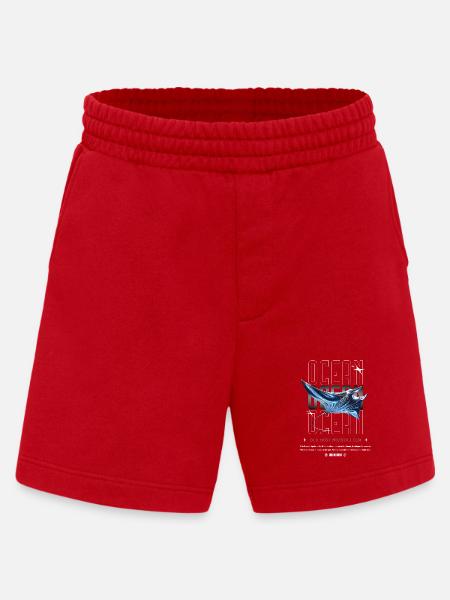 Ocean Manta Precious Treasure - Heavyweight Shorts - made by SPREAD - red