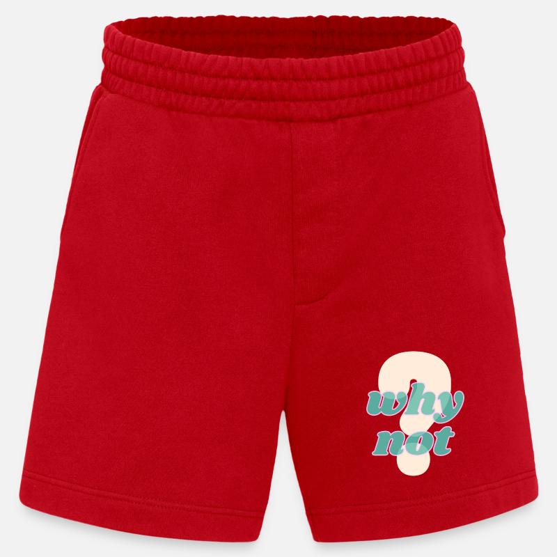 Pourquoi pas un design de déclaration - Short bio épais fabriqué en UE - rouge