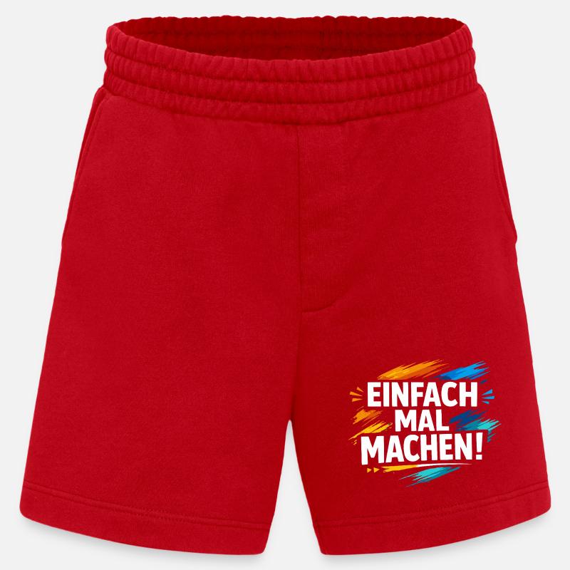 Einfach mal machen - Heavyweight Shorts - made by SPREAD  - Rot