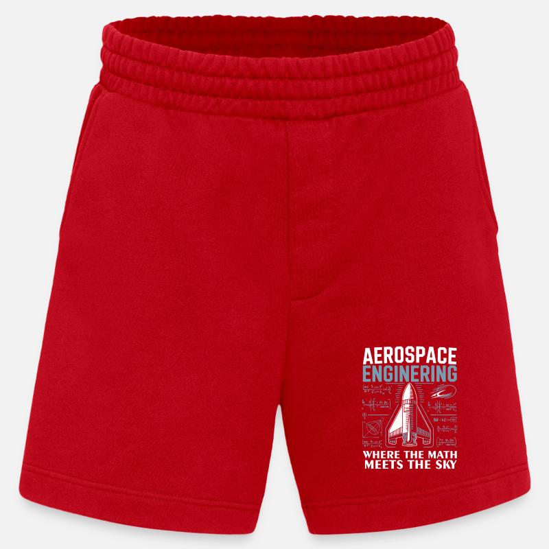 Aerospace Engineering Math Humor Design - Short bio épais fabriqué en UE - rouge