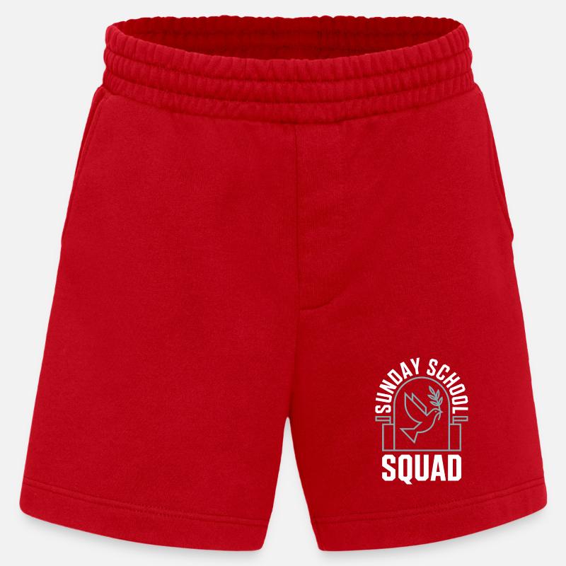 Sunday School Squad - Heavyweight Shorts - made by SPREAD - red