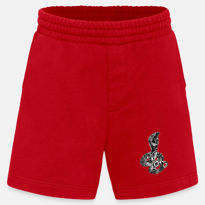 Patchwork Cobra - Heavyweight Shorts - made by SPREAD  - Rot