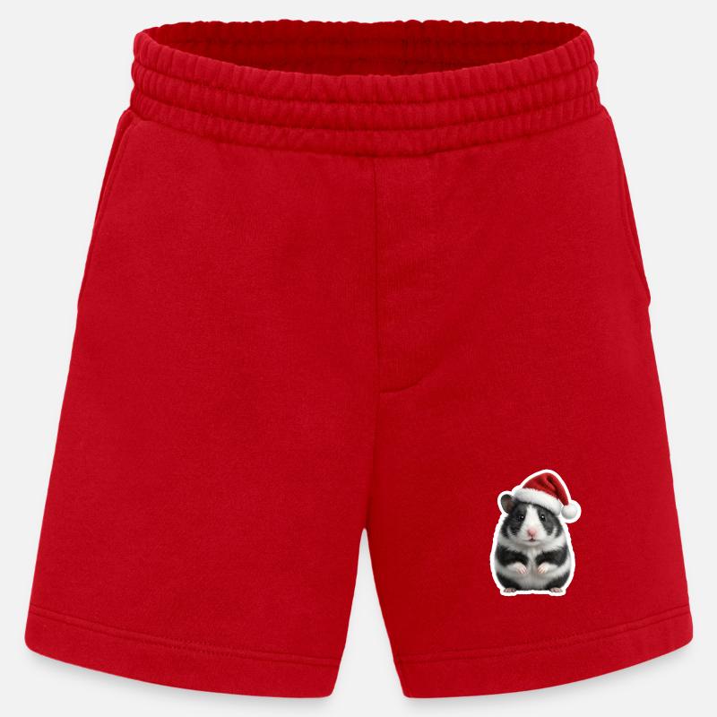 Small hamster with full cheeks - Heavyweight Shorts - made by SPREAD  - red