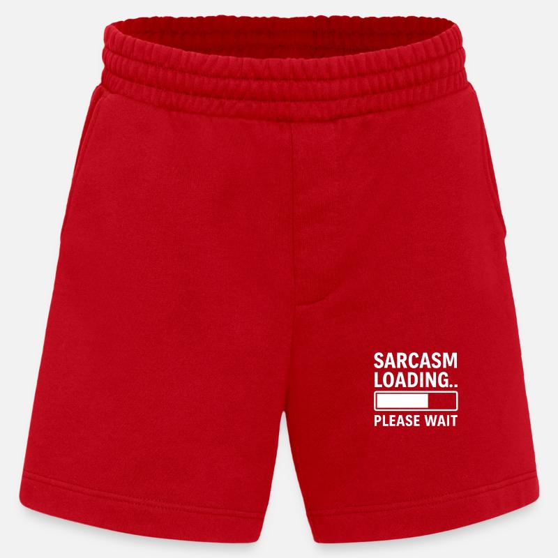 Sarkasmus Loading... Bitte warten – Lustiges Design - Heavyweight Shorts - made by SPREAD  - Rot