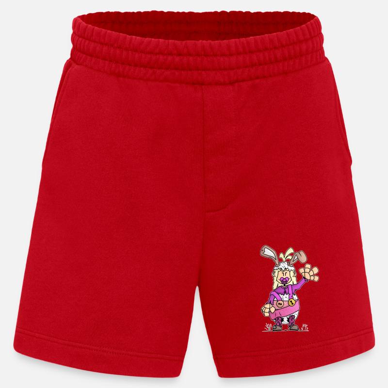 Tida - das Turbo-Pappe-Ei / - Heavyweight Shorts - made by SPREAD  - Rot