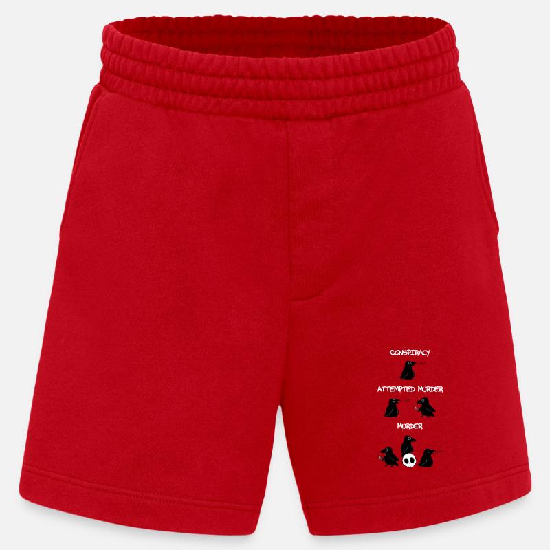 Conspiracy - Attempted Murder - Murder - Heavyweight Shorts - made by SPREAD  - red