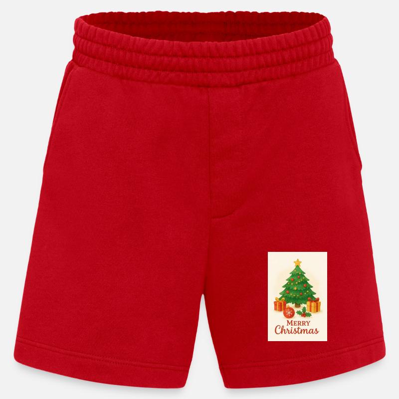 Weihnachtsbaum mit Geschenken - Heavyweight Shorts - made by SPREAD  - Rot