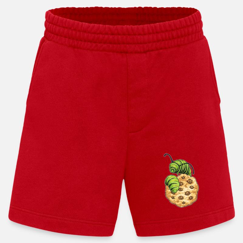 Raupe Cookie - Heavyweight Shorts - made by SPREAD - Rot