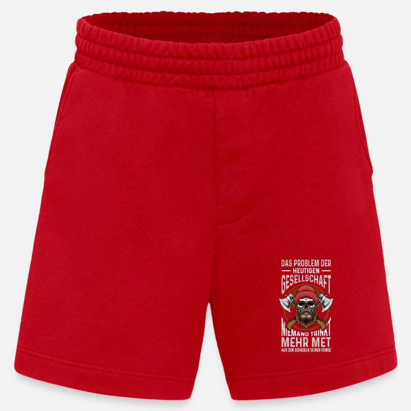 Walhalla Nordmann Wikinger Geschenk Odin - Heavyweight Shorts - made by SPREAD  - Rot