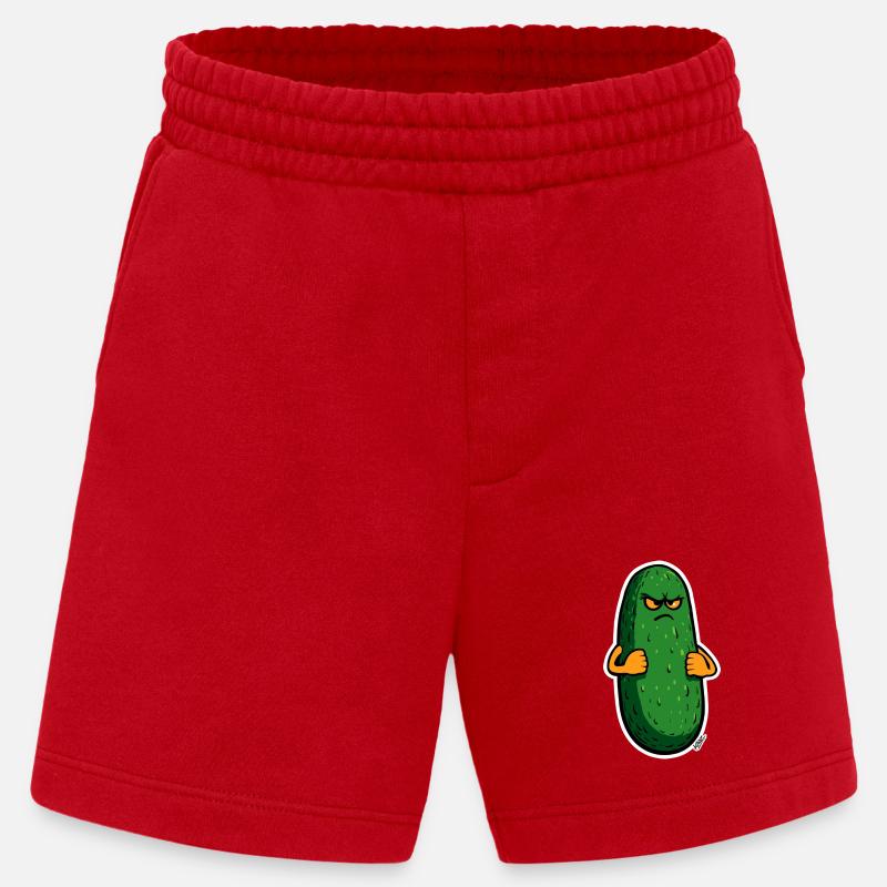 Grumpy Pickle Maskottchen - Heavyweight Shorts - made by SPREAD  - Rot