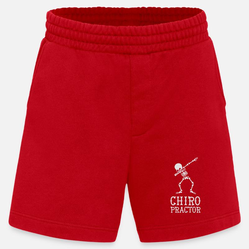Dab dabbing skeleton chiropractor - Short bio épais fabriqué en UE - rouge