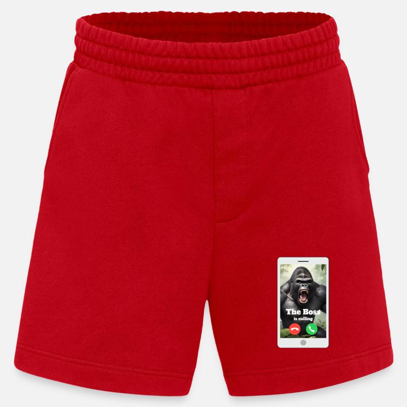 Dein Chef ruft dich an! - Heavyweight Shorts - made by SPREAD  - Rot