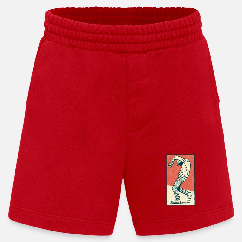 Danseur masculin #2 - Short bio épais fabriqué en UE - rouge