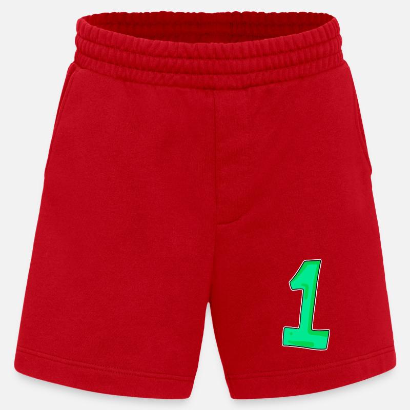 1 vert - Short bio épais fabriqué en UE - rouge