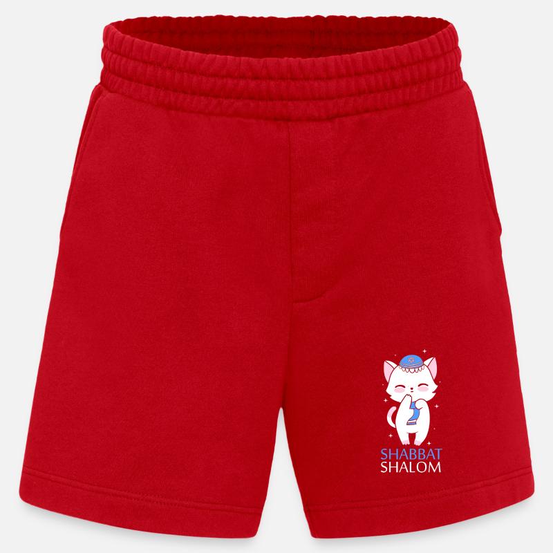 Hanoukka Hanoukka Hanoukka - Short bio épais fabriqué en UE - rouge