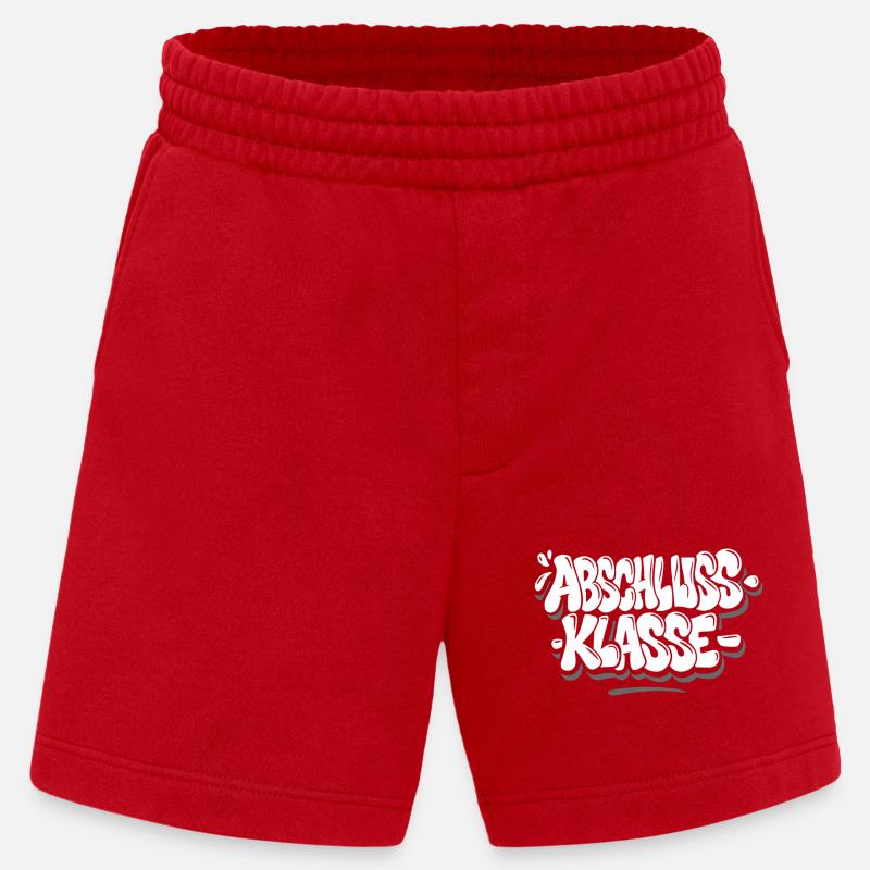Graduating Class – Graffiti Style - Heavyweight Shorts - made by SPREAD  - red