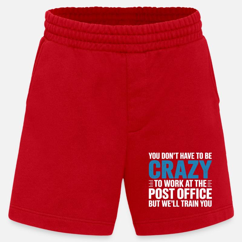 Lustiger Postbote Postpostangestellter - Heavyweight Shorts - made by SPREAD  - Rot