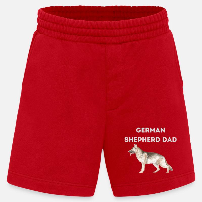 Vater eines Deutschen Schäferhundes - Heavyweight Shorts - made by SPREAD  - Rot