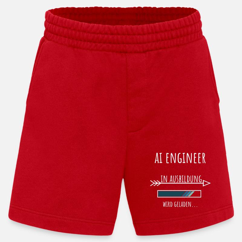 Artificial Intelligence Training AI Engineer - Heavyweight Shorts - made by SPREAD  - red