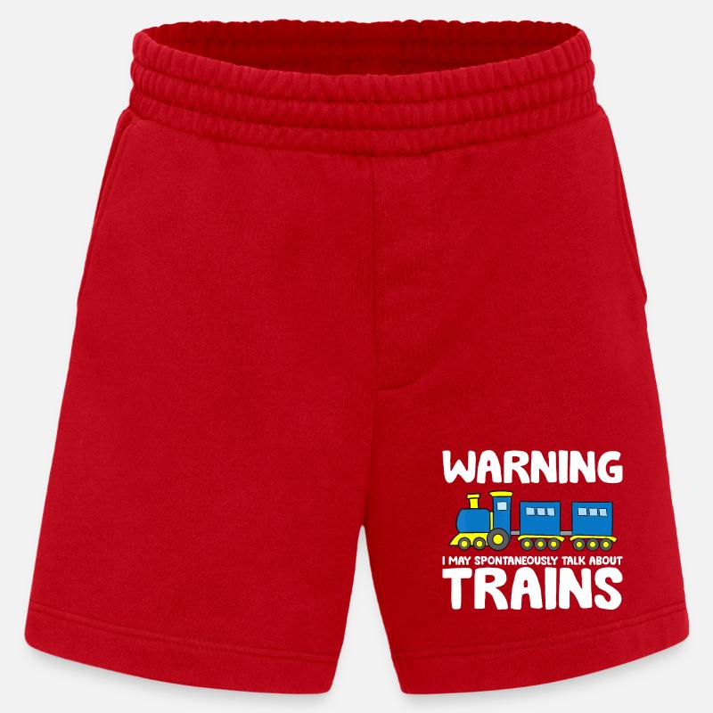 Spontaneous Train Talk Tee - Heavyweight Shorts - made by SPREAD  - red