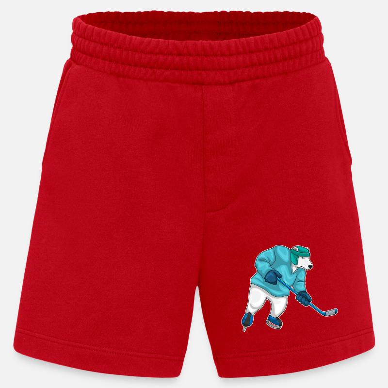 Eisbär Eishockey Eishockeyschläger - Heavyweight Shorts - made by SPREAD  - Rot