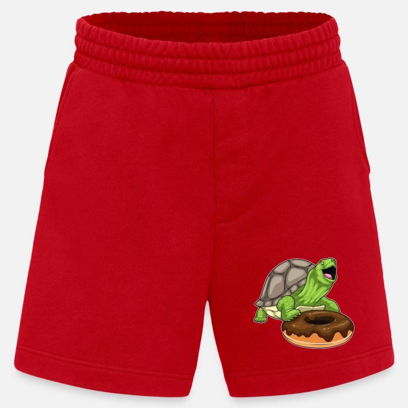 Turtle Donut - Heavyweight Shorts - made by SPREAD  - red