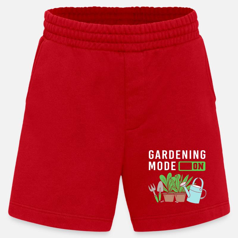 Cadeau de compost de vers - Short bio épais fabriqué en UE - rouge