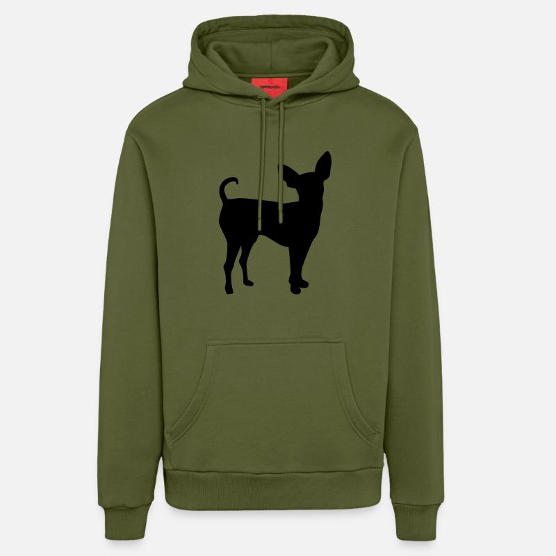 Prague Ratter - Sweat à capuche bio décontracté fabriqué en UE - MOSS GREEN