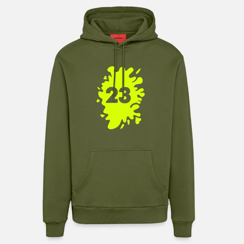 Blobs 23 - Sweat à capuche bio décontracté fabriqué en UE - MOSS GREEN